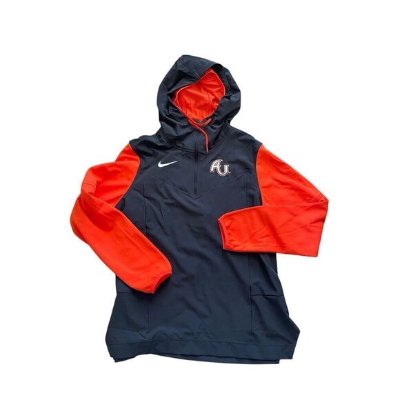 Auburn university Orange Nike Men's 1/2 Zip Pullover Hoodie Jacket - Picture 1 of 5
